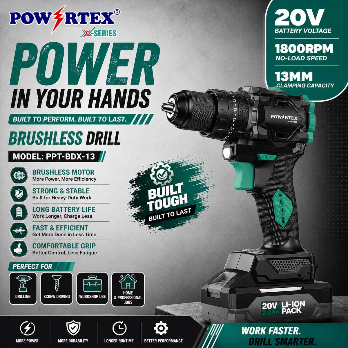 PPT-BIDX-13-2 Brushless Impact Drill