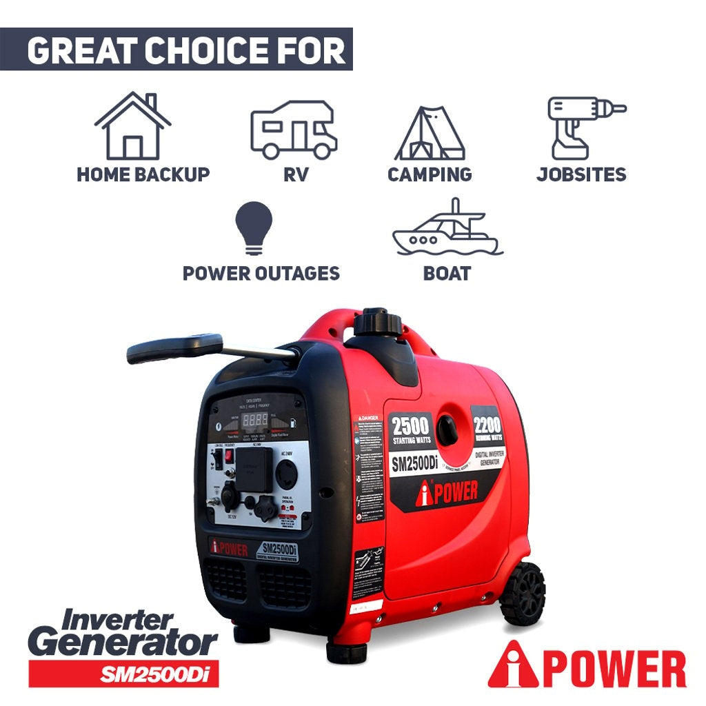 AiPower Sm2500di 2500w Inverter Generator %e2%80%93 Quiet Portable