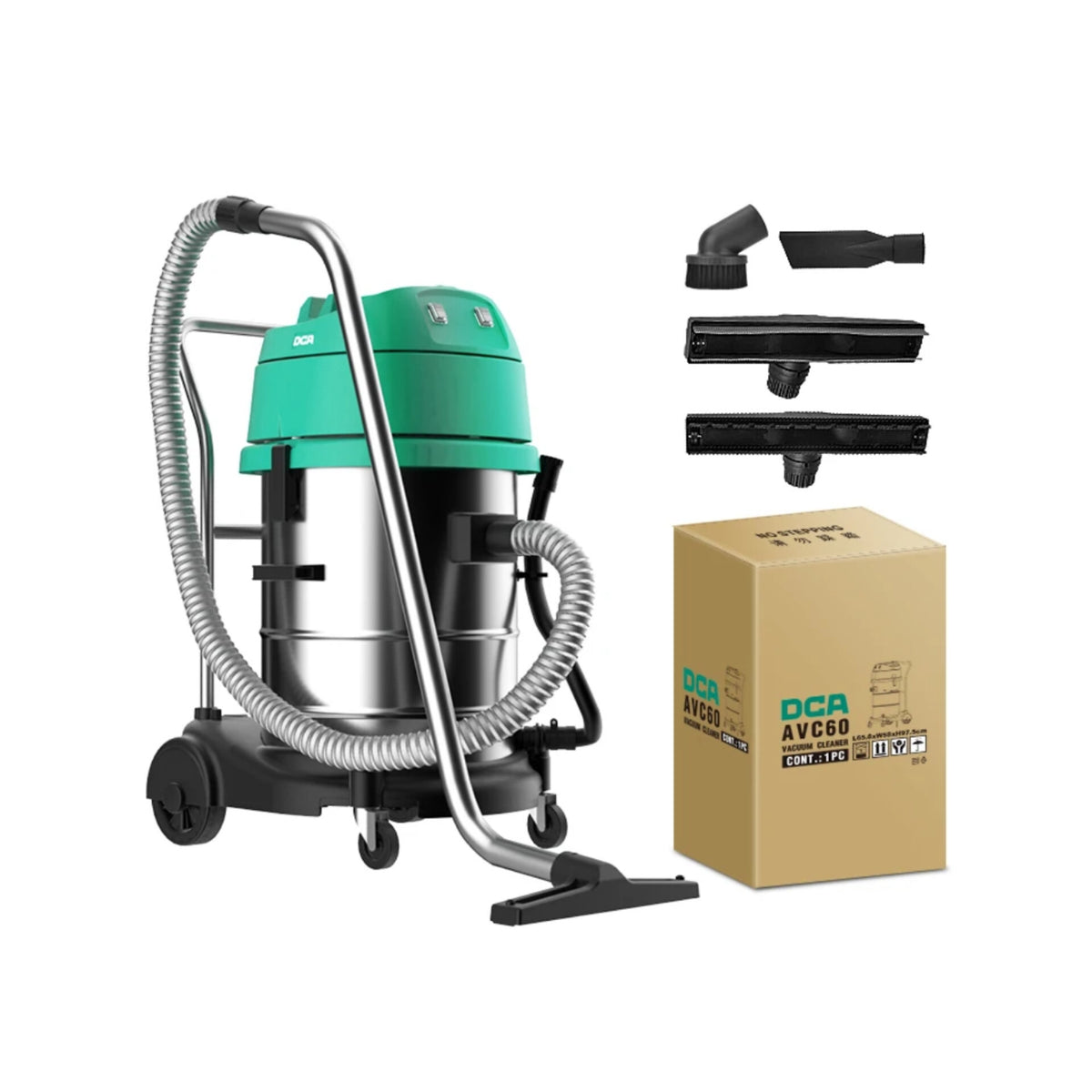 60l Powerful Professional Heavy Duty Vacuum Cleaner Type 2400w Three Motor