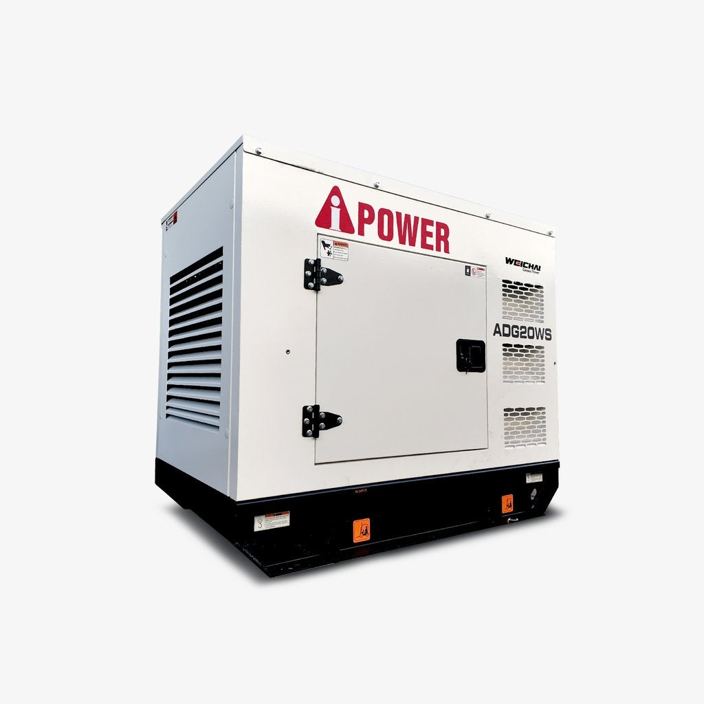 مولد ديزل احتياطي AiPower Adg20ws Pro بقدرة 20 كيلو فولت أمبير - محرك Weichai للمنزل والأعمال والصناعة
