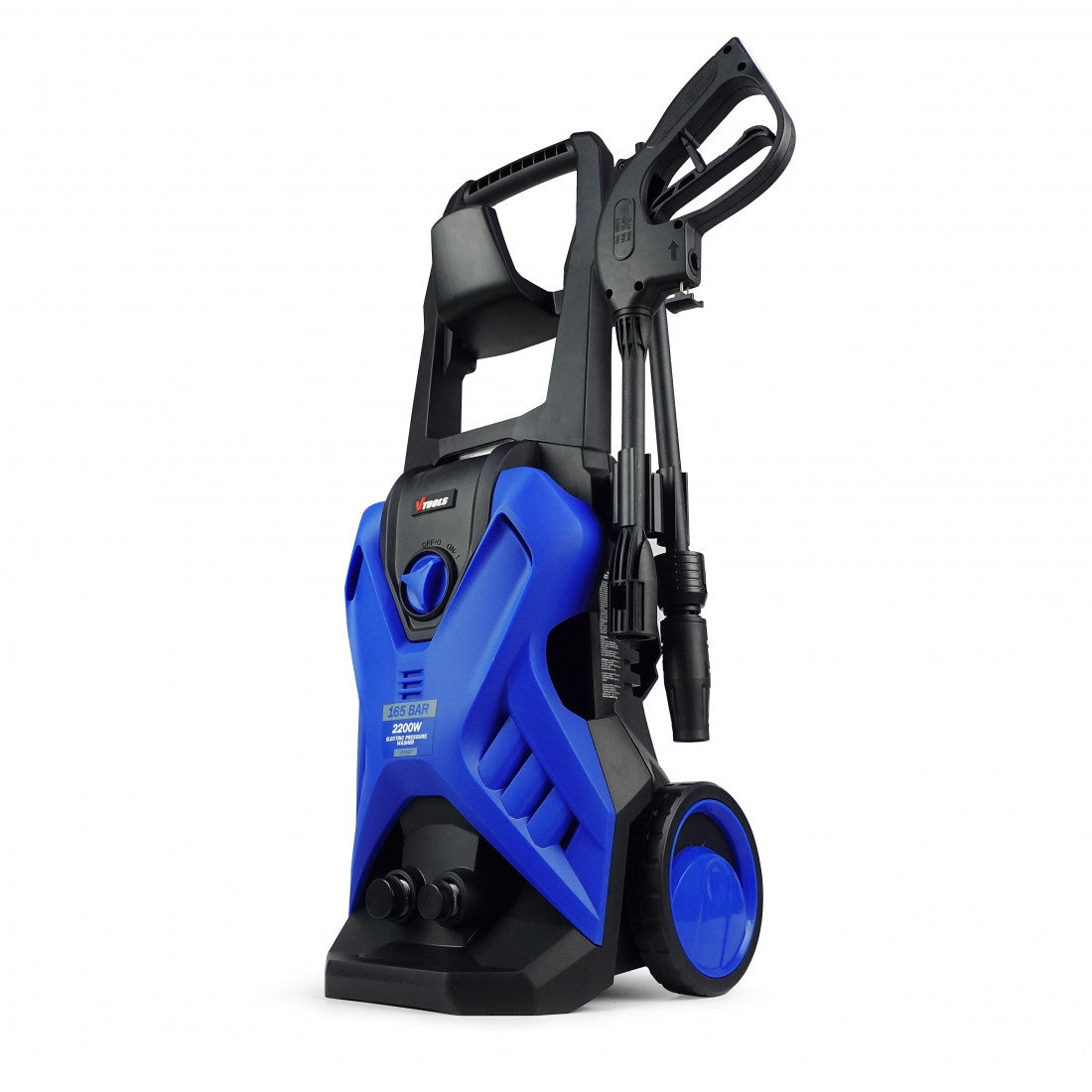 Vtools 165 Bar Electric Pressure Washer With 2 Wheels Meter Hose And Soap Dispenser