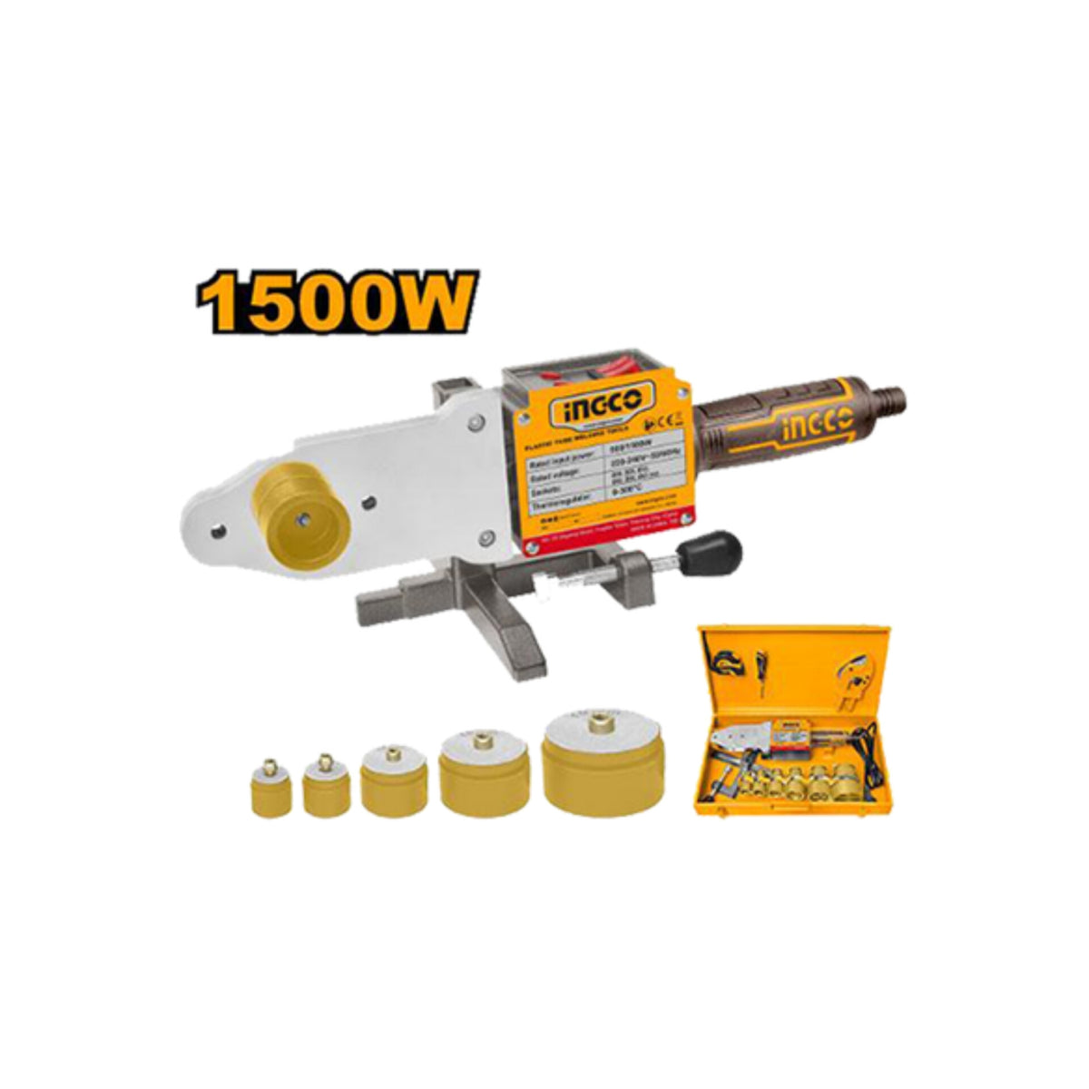 Ingco Plastic Tube Welding Tool Fusion Machine 1500w