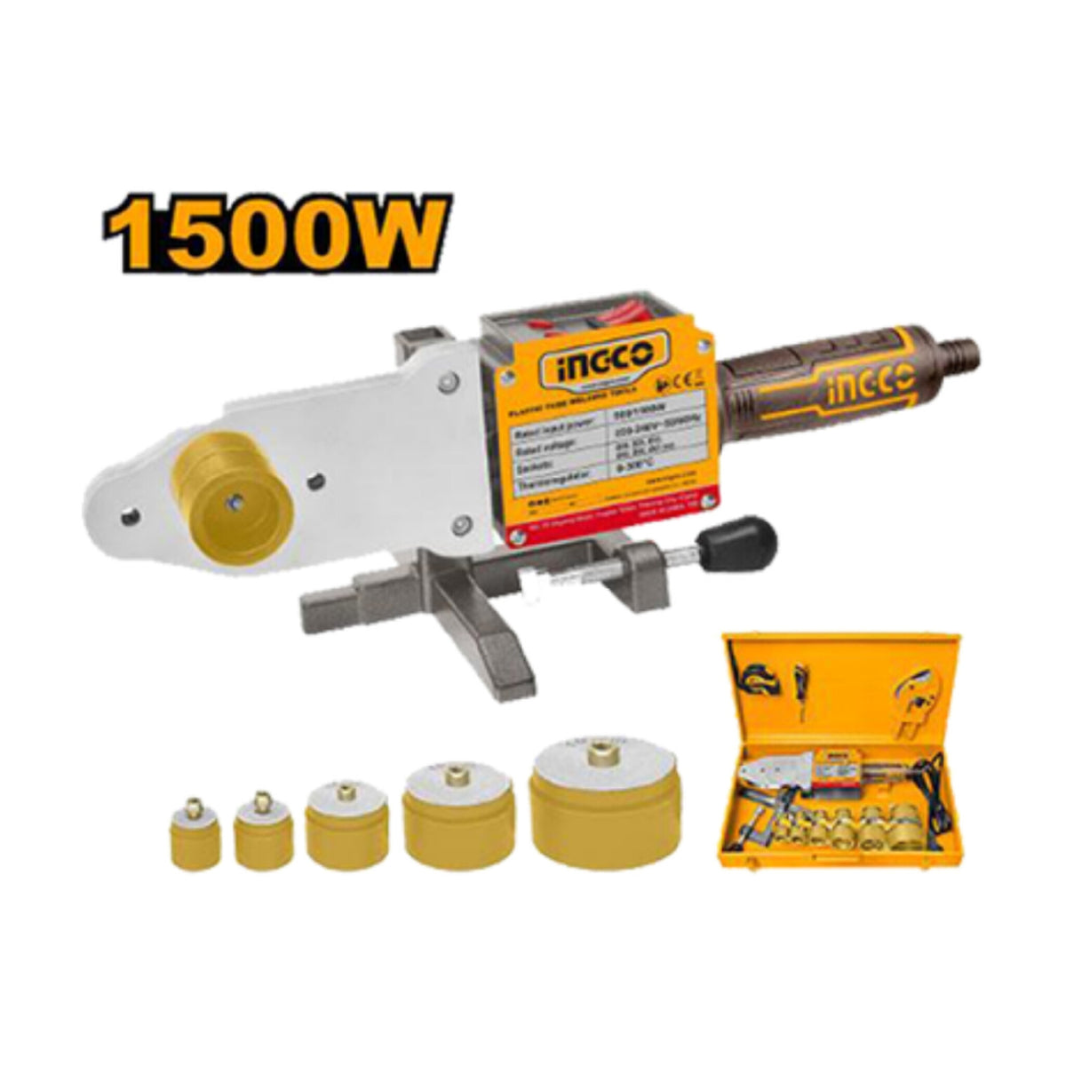 Ingco Plastic Tube Welding Tool Fusion Machine 1500w