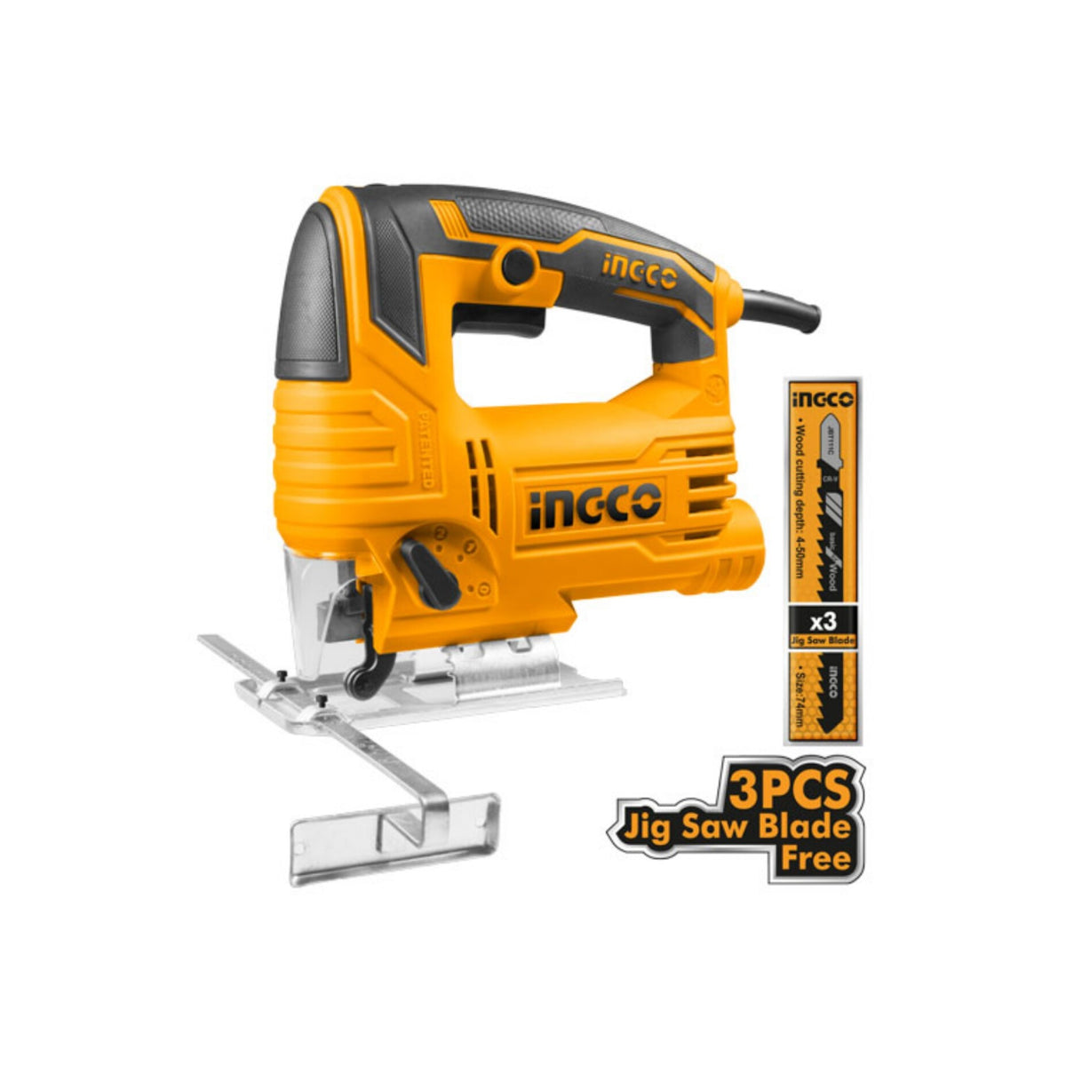 Ingco 570w Jig Saw 5 Variable Speed 4 Step Pendulum Function With 3 Free Blades