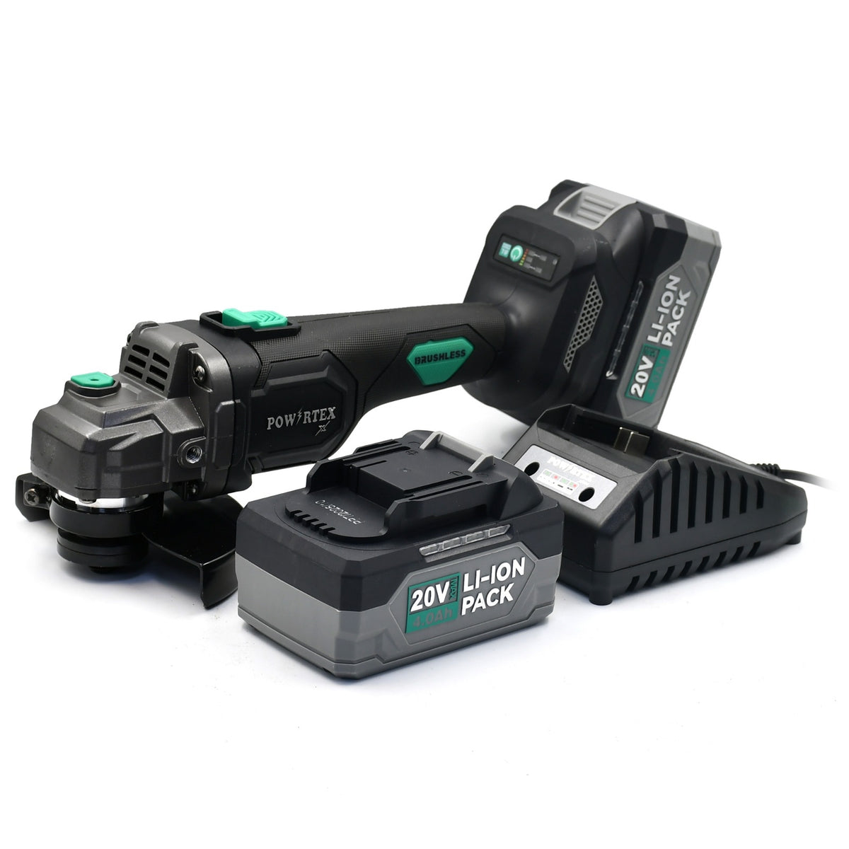 Powertex 20v Brushless Cordless Angle Grinder