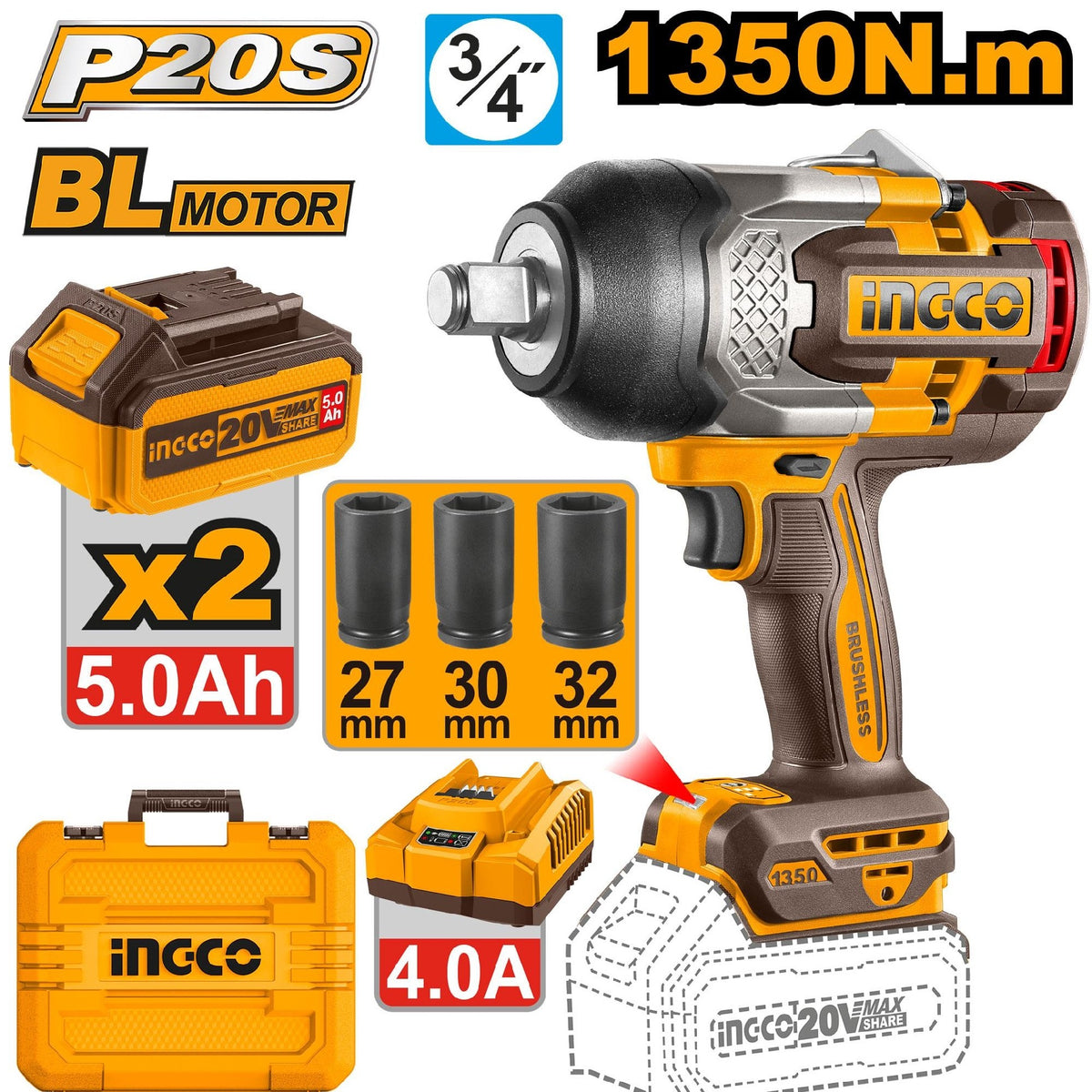 Ingco 20v Bl 3 4