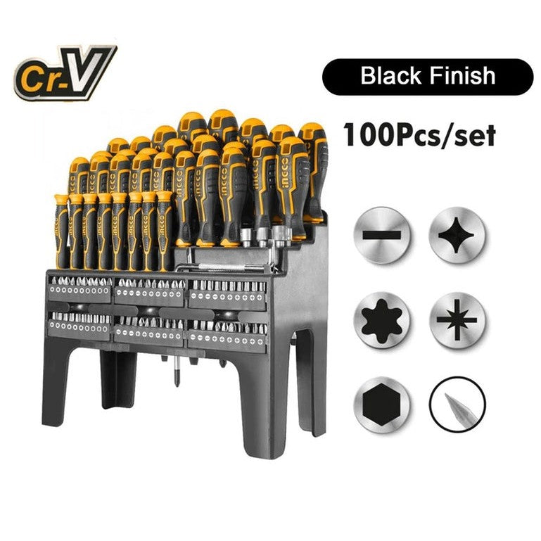 Ingco 100 Pcs Screwdriver Set Cr V Material Hksd10028 Ing Ht