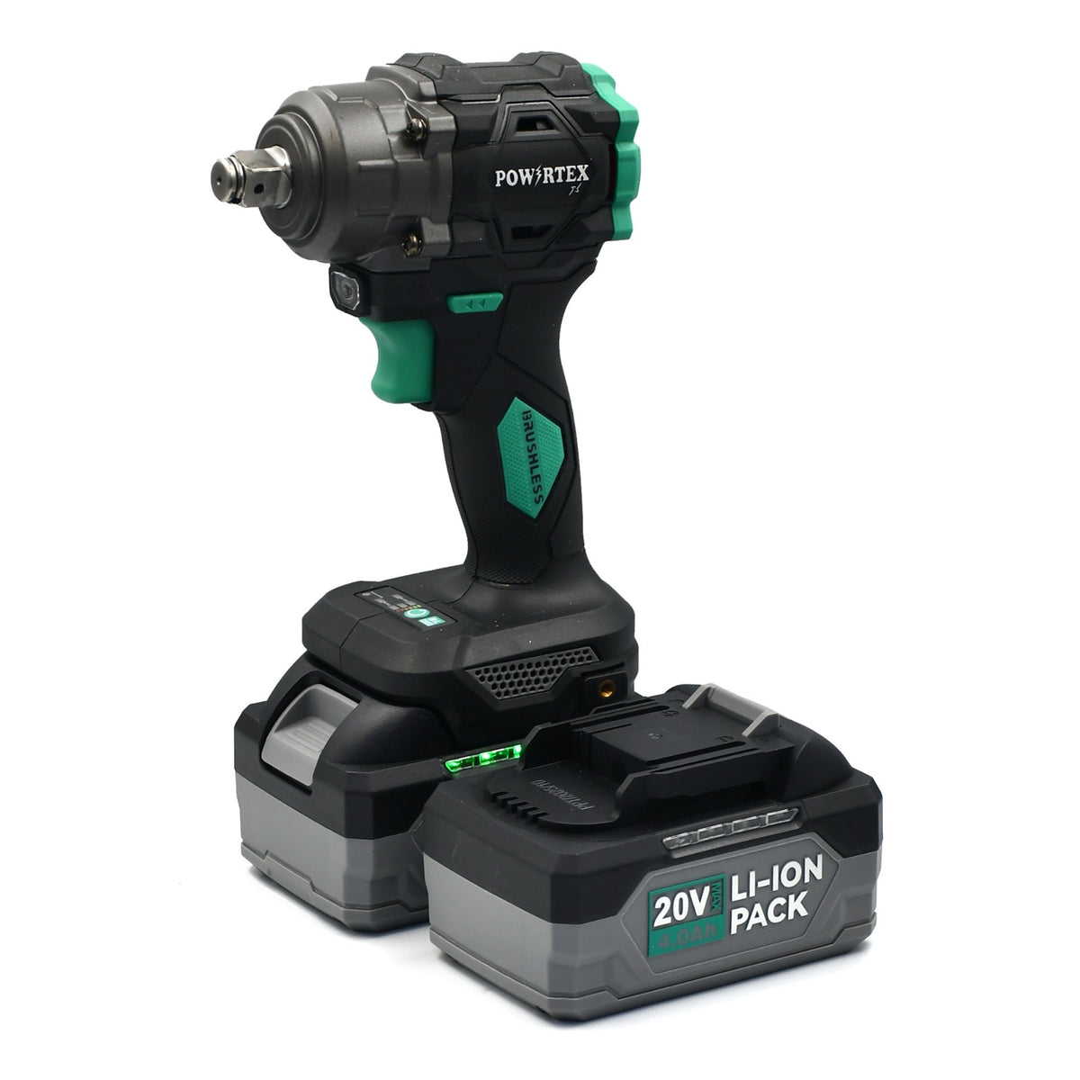 Powertex G Series 1 2 Inch Cordless Impact Wrench With 2 Battery And Charger