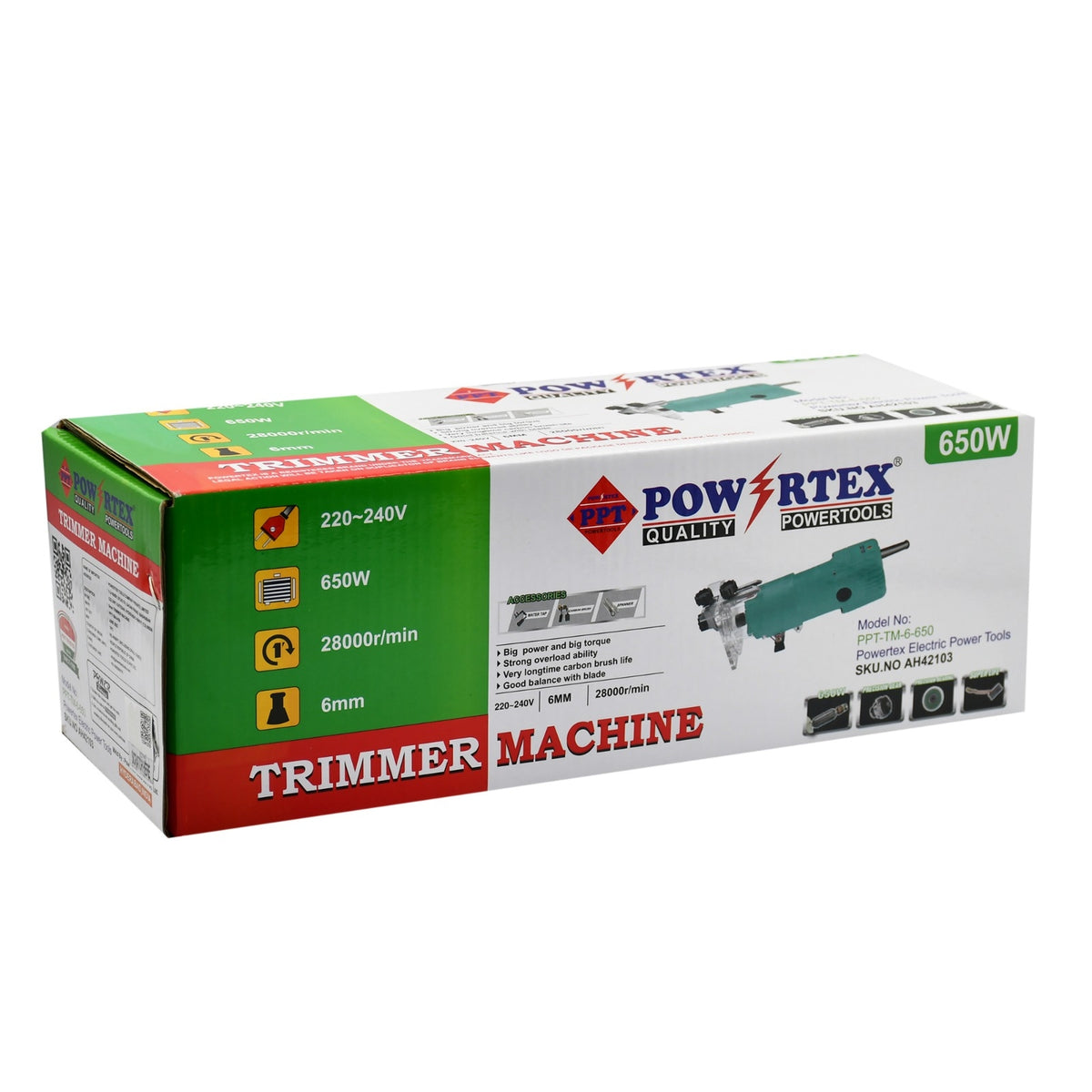 Powertex 650w Trimmer Rotator Professional 6mm Wood Grooving And Finishing
