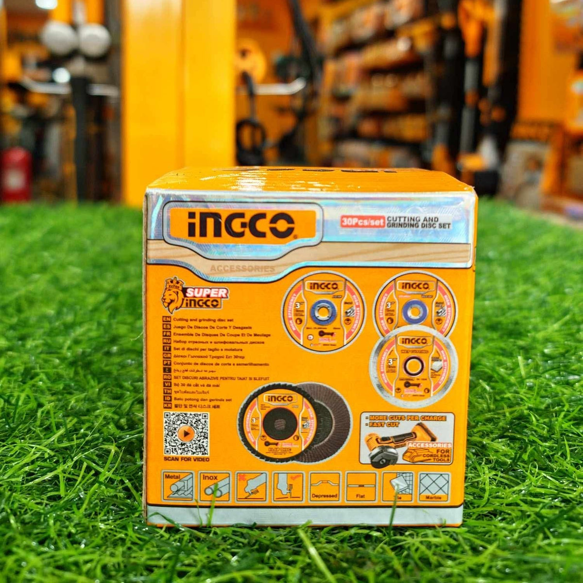 Ingco 30 Pcs 76mm Cutting Grinding Disc Set
