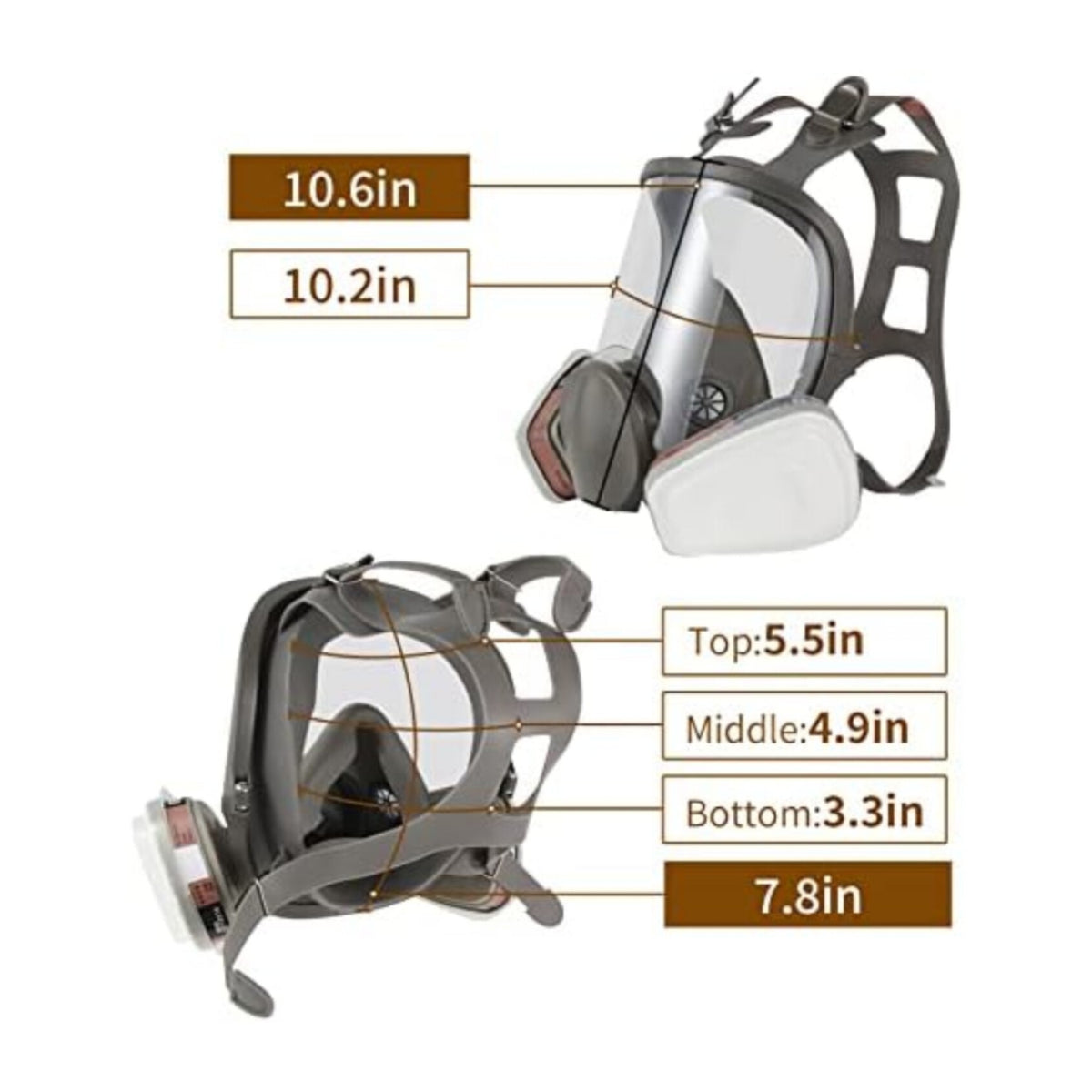 Full Face Respirator Mask With Dual Filter System