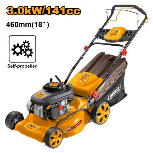 Ingco Gasoline Lawn Mower 4hp Self Propelled