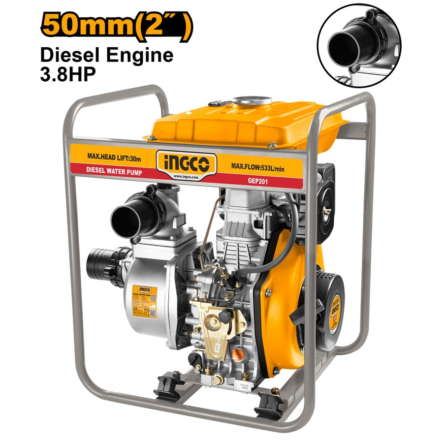 Ingco Diesel Engine Water Pump 3 8hp Gep201 Ing Wp
