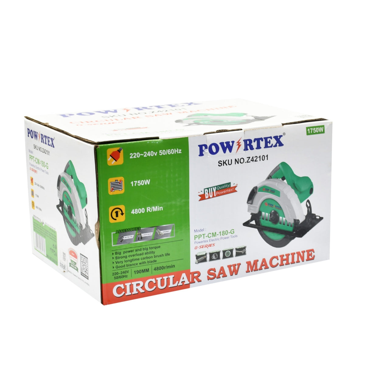 Powertex Electrical Circular Saw 190mm 1750w