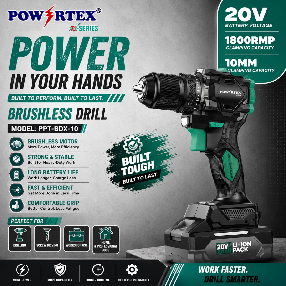 PPT-BDX-10-2 Brushless Drill