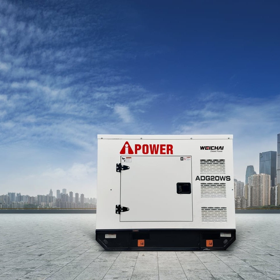 مولد ديزل احتياطي AiPower Adg20ws Pro بقدرة 20 كيلو فولت أمبير - محرك Weichai للمنزل والأعمال والصناعة