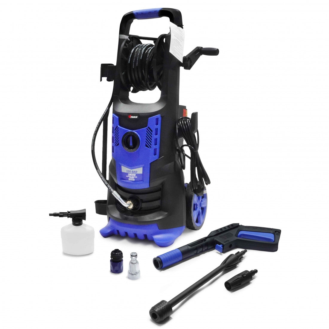 Vtools 150 Bar 1800w Air Cooled Induction Pressure Washer