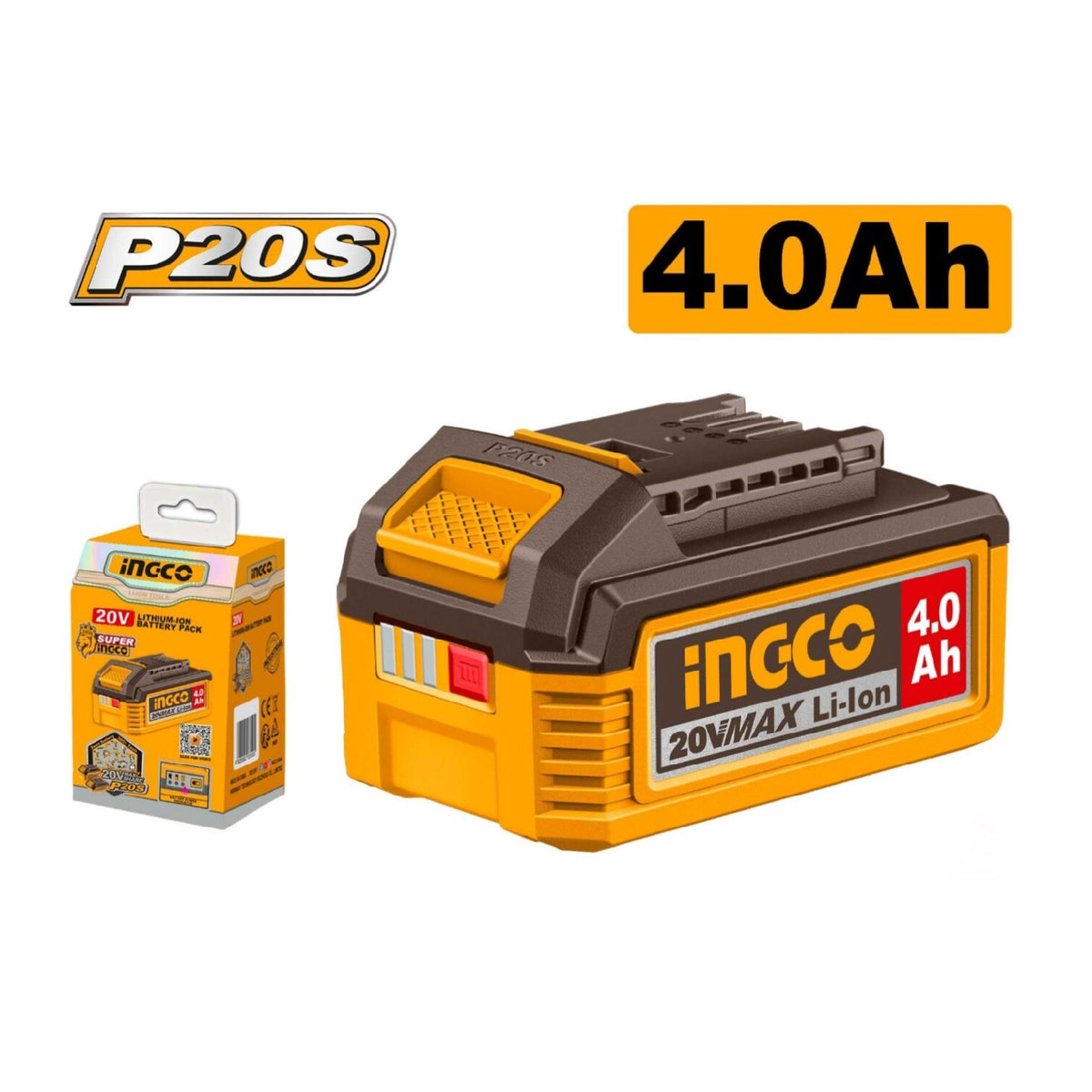 Ingco Battery Pack 4 0 Ah Capacity 4 A Current And 20 V