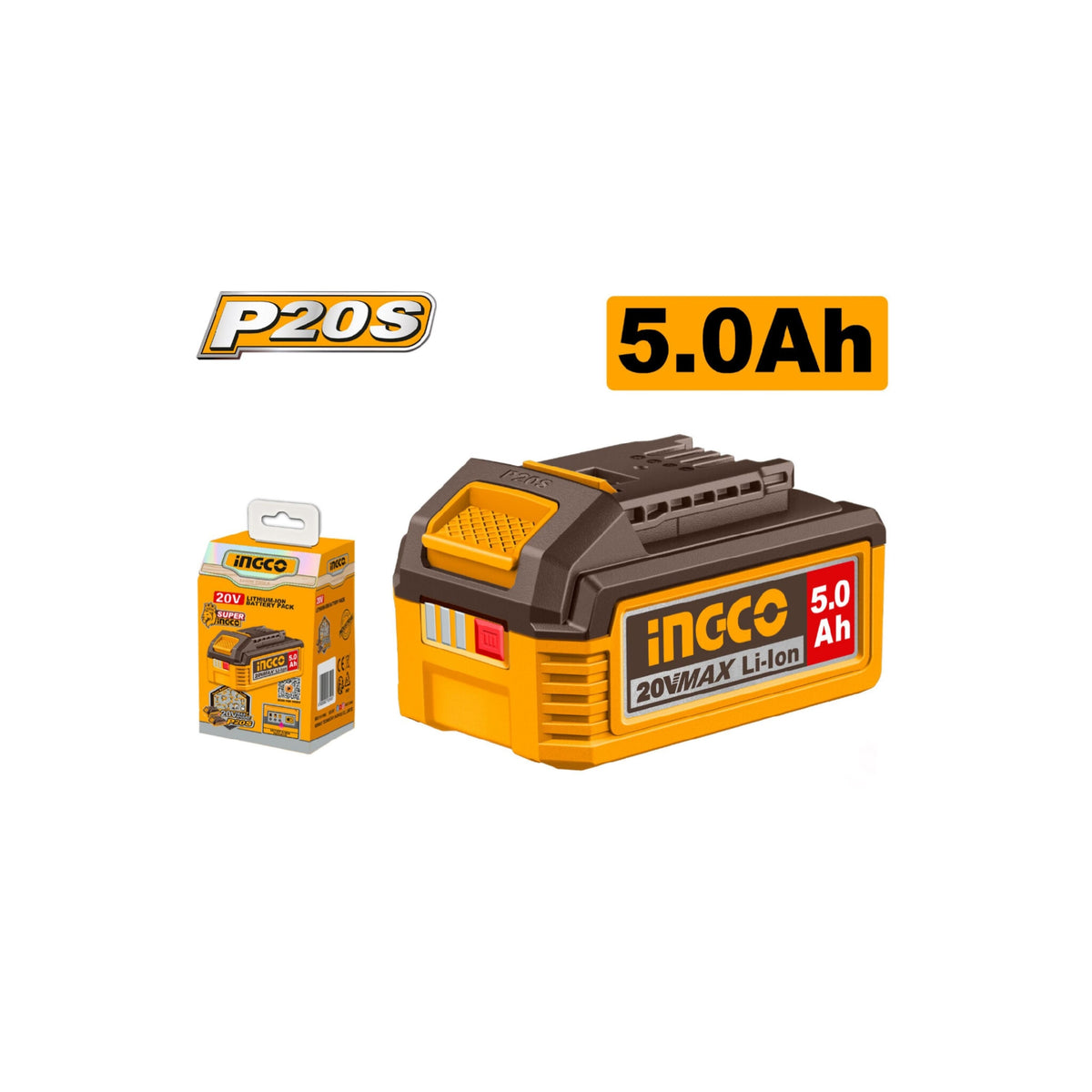 Ingco 5 0 Ah 20 V Lithium Ion Battery Pack