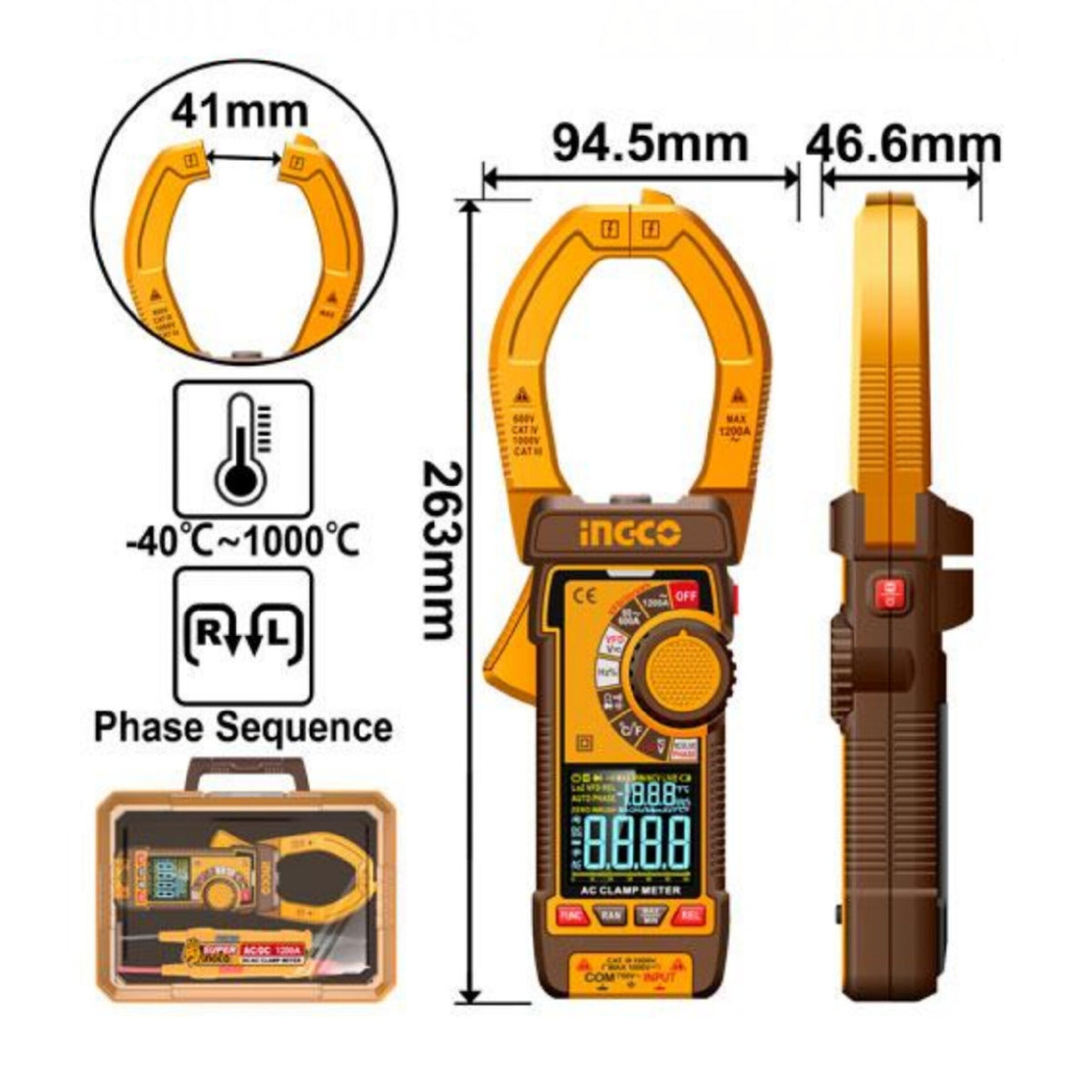 Ingco Ac 600a Digital Clamp Meter