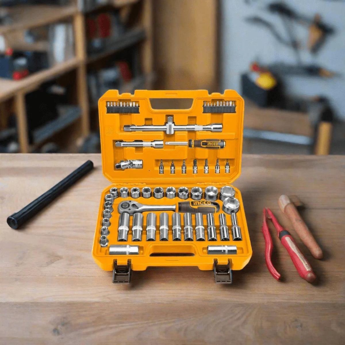 Ingco 62pcs 1 2 Dr Socket Set 10~32mm