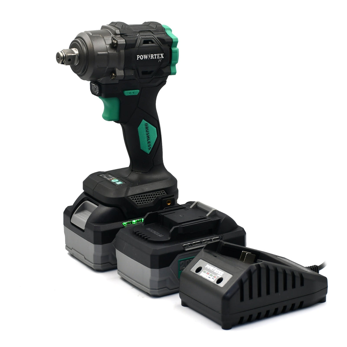 Powertex G Series 1 2 Inch Cordless Impact Wrench With 2 Battery And Charger