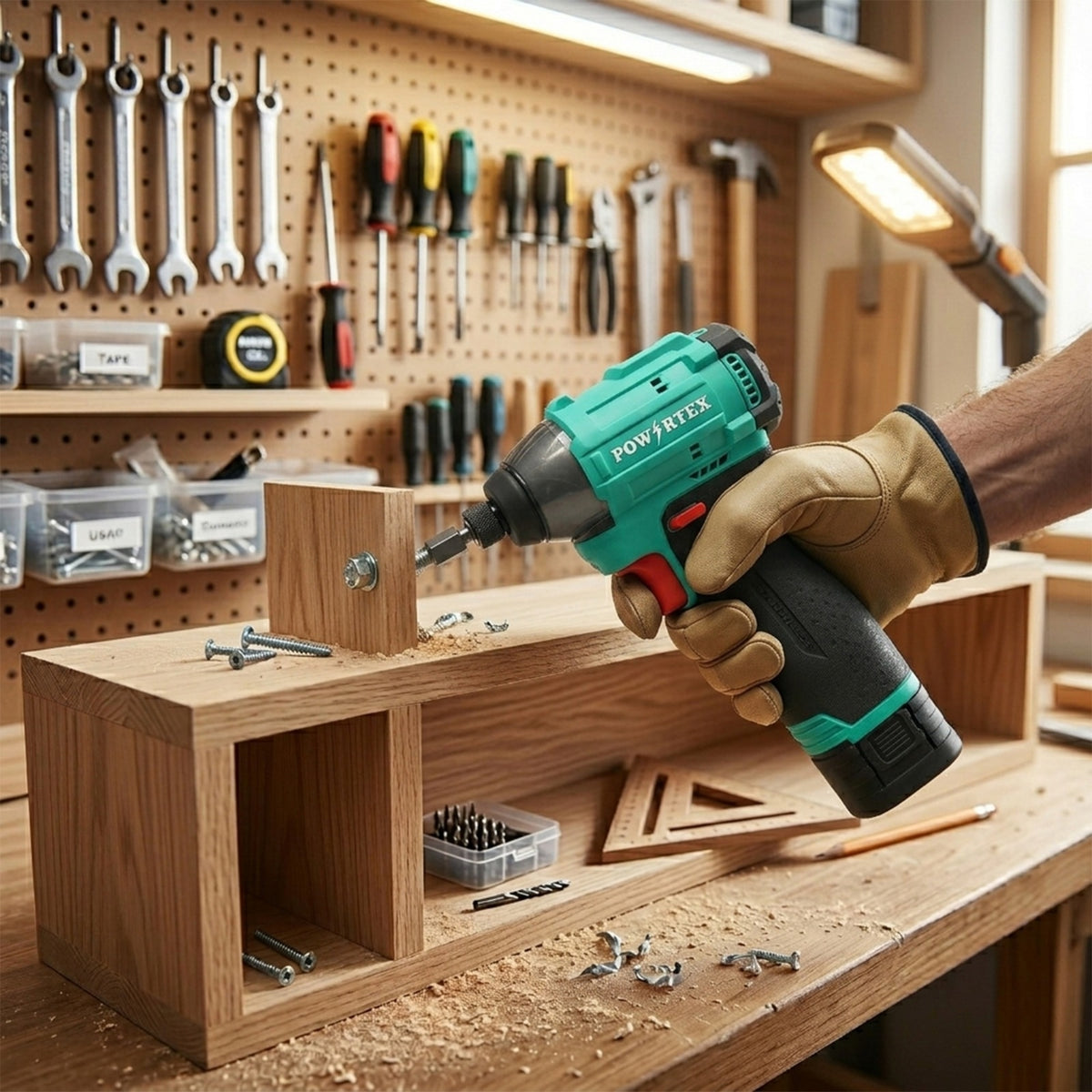 Powertex Cordless Impact Driver 16v 2 0ah 2 With 1 5a Battery Desktop Charger 140 N M