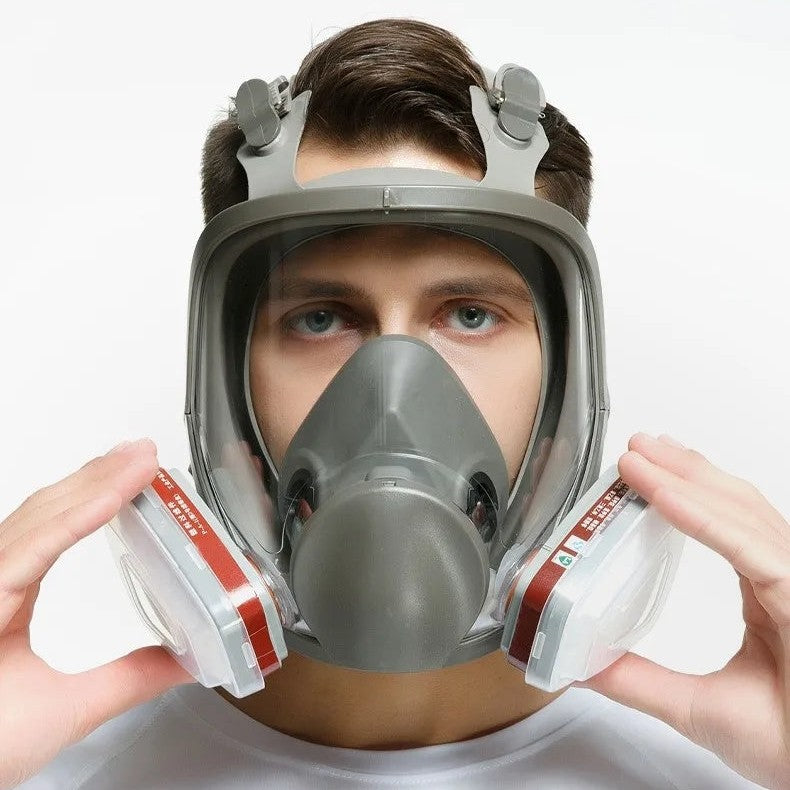 Full Face Respirator Mask With Dual Filter System