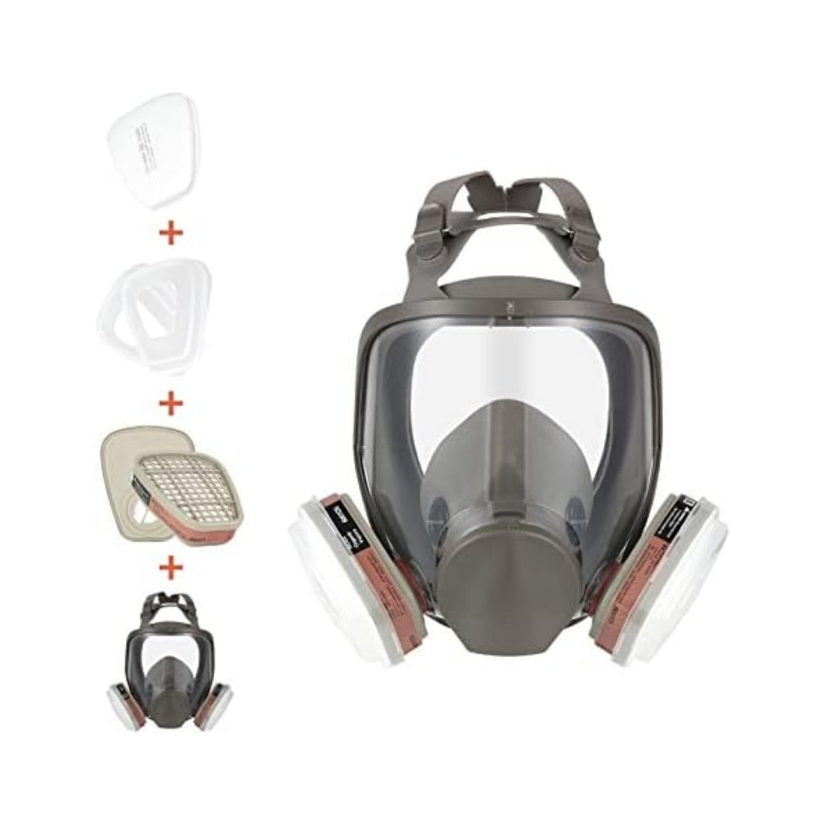 Full Face Respirator Mask With Dual Filter System
