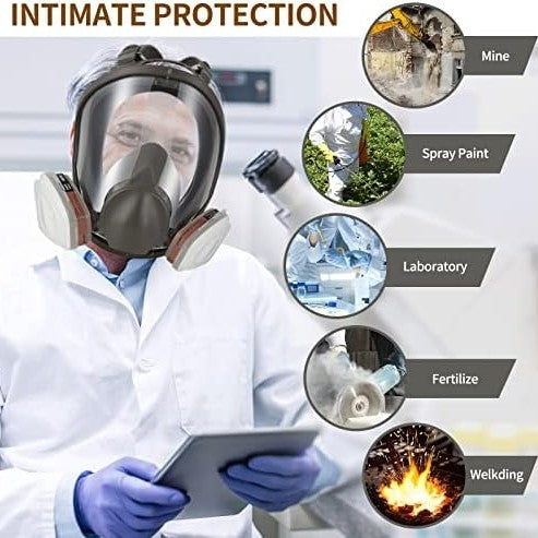 Full Face Respirator Mask With Dual Filter System