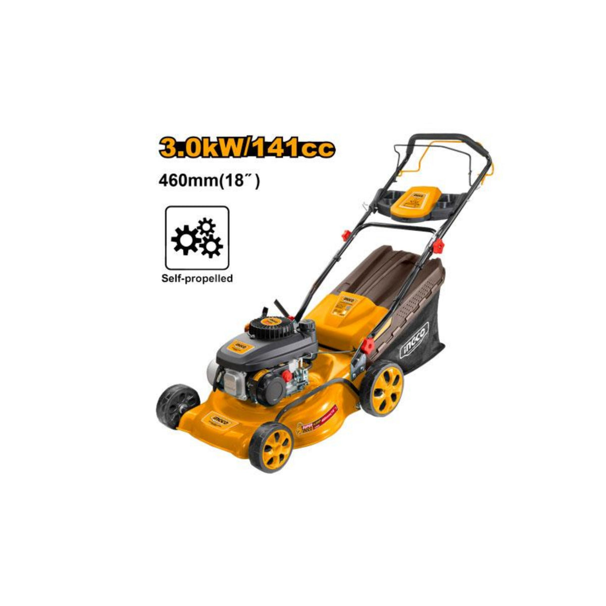 Ingco Gasoline Lawn Mower 4hp Self Propelled