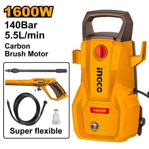 Ingco 1600w High Pressure Washer Max 140bar