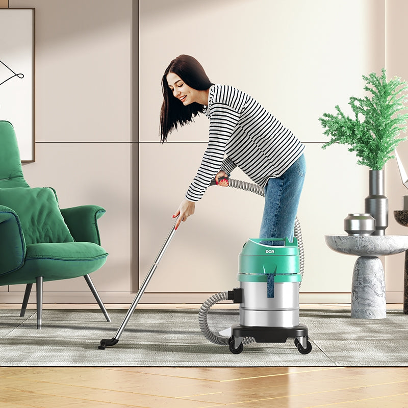 Electric 15l Wet And Dry Vacuum Cleaner 1200w With Wheels