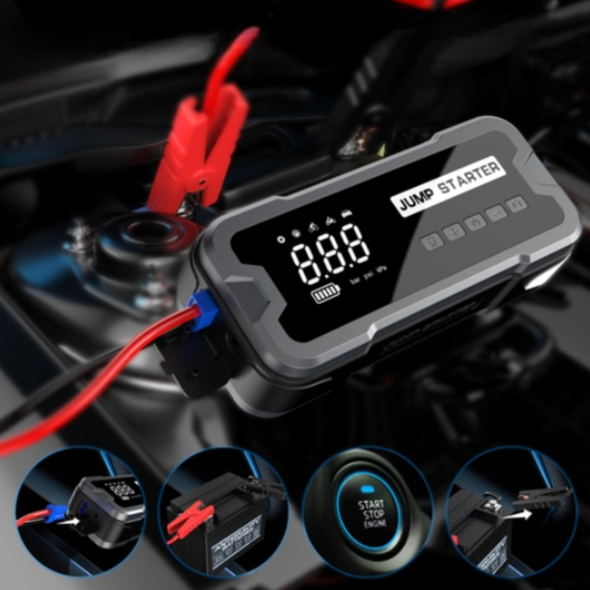 Jump Starter Air Compressor H D 1 Year Warranty