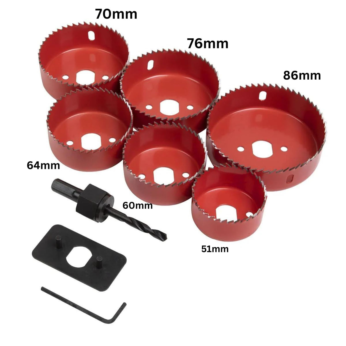 Hole Saw Set 9 Pcs Blister Ms53754 Cymate