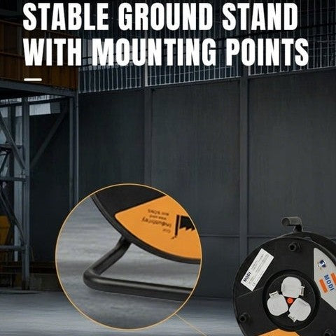 25m Heavy Duty Extension Cable Reel With 3 Sockets 3x2 5mm%c2%b2 Socket Safety Shutter Power Extension