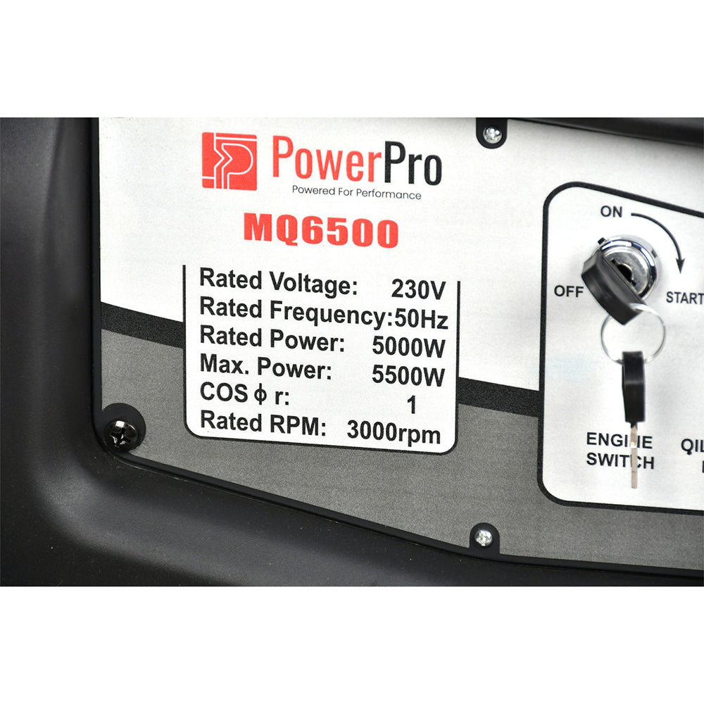 Mq6500 Electrical Start Inverter Generator 5500 Max Starting Watts